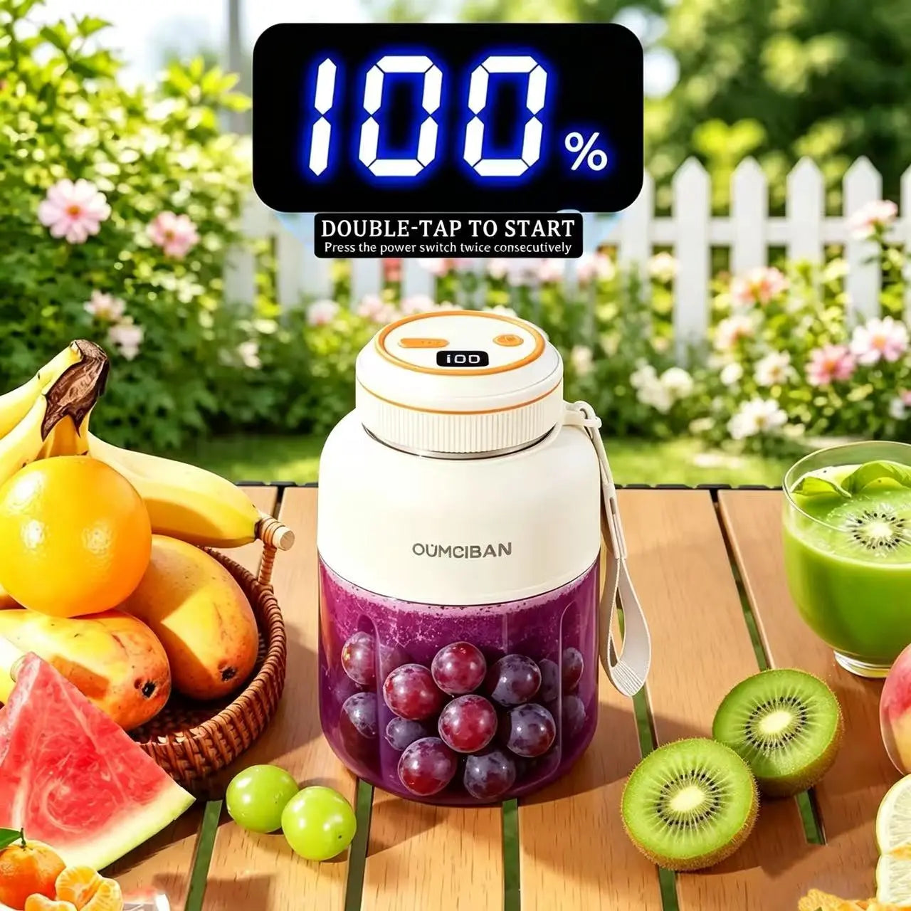 Portable Home Juicer (44 Oz) — Usb-Rechargeable Juice Blender Cup: a Large-Capacity, Multimode Juicer Blender Designed Specifically for Smoothies and Liquid Diets — a Summer Essential.