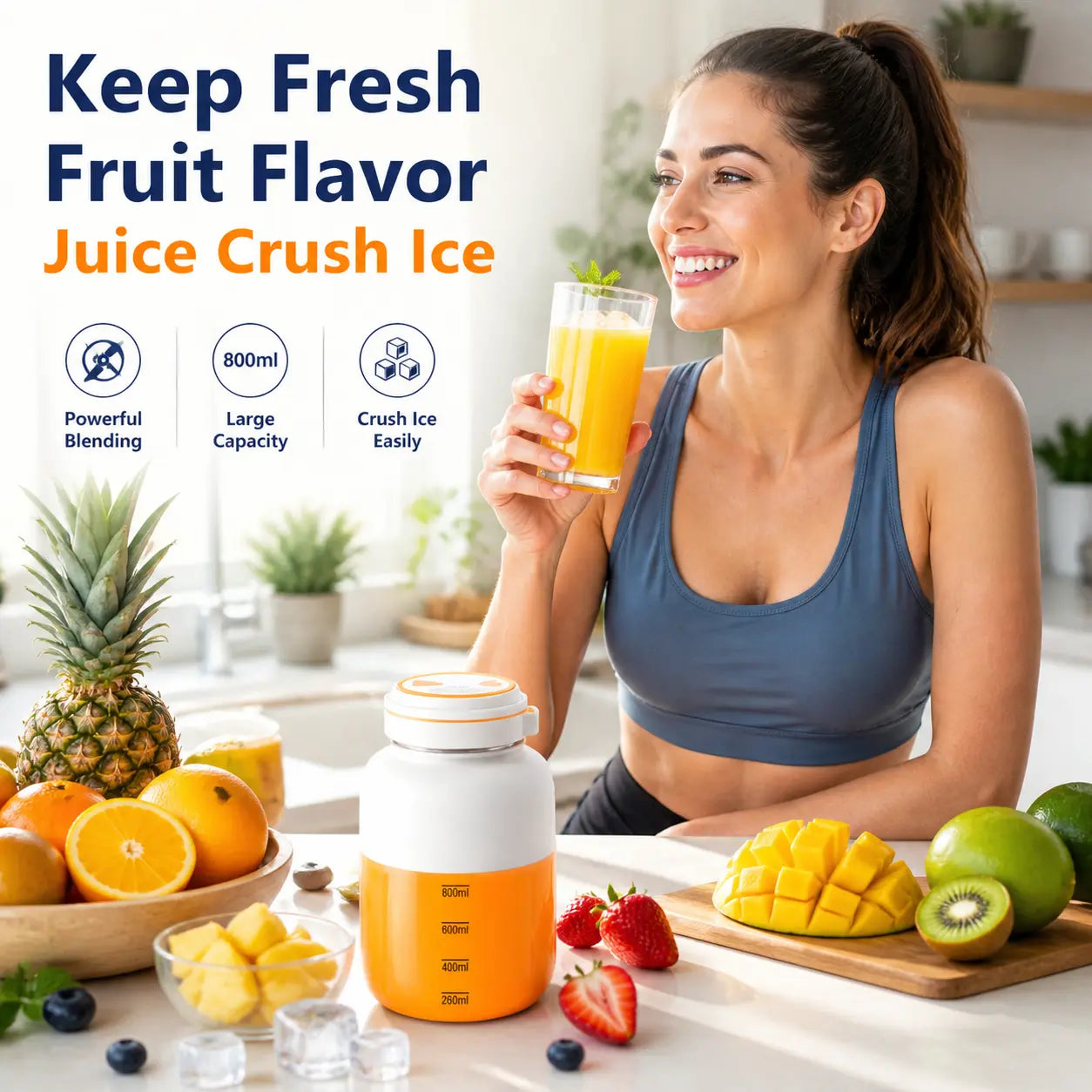 Portable Home Juicer (44 Oz) — Usb-Rechargeable Juice Blender Cup: a Large-Capacity, Multimode Juicer Blender Designed Specifically for Smoothies and Liquid Diets — a Summer Essential.