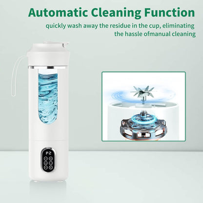 Portable Cordless Blender,Small Rechargeable Juicer | Mini Personal Blender for Smoothies and Shakes,With Automatic Cleaning Function,On the Go and Easy to Use