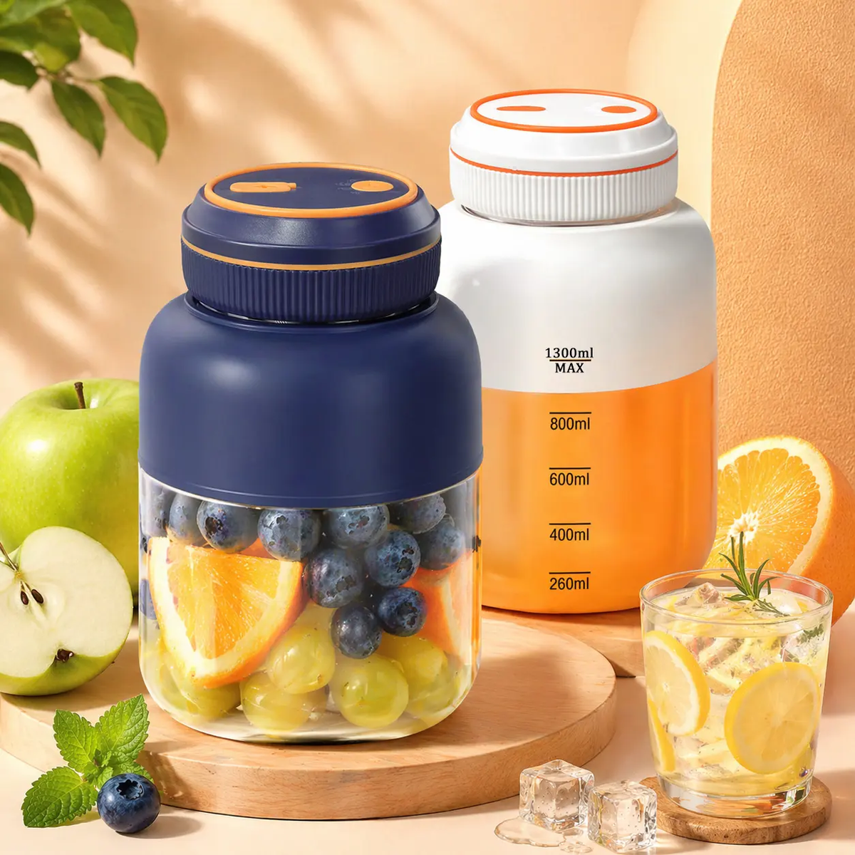 Portable Home Juicer (44 Oz) — Usb-Rechargeable Juice Blender Cup: a Large-Capacity, Multimode Juicer Blender Designed Specifically for Smoothies and Liquid Diets — a Summer Essential.