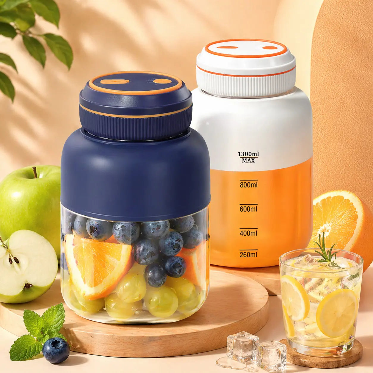 Portable Home Juicer (44 Oz) — Usb-Rechargeable Juice Blender Cup: a Large-Capacity, Multimode Juicer Blender Designed Specifically for Smoothies and Liquid Diets — a Summer Essential.
